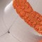 2 Yards Fire Orange Stretch Lace Trim 7/8" Floral Elastic Ribbon for Sewing Lingerie & Crafts